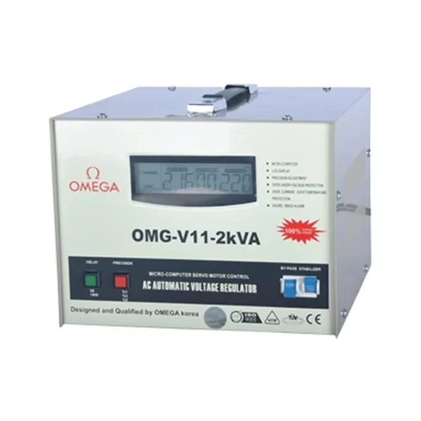 استابلایزر تکفاز سروو موتوری ایستاده 2000 ولت آمپر