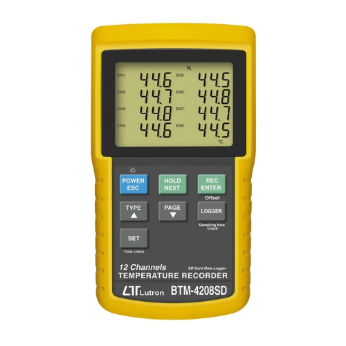 ترمومتر 12 کاناله لوترون مدل BTM-4208SD