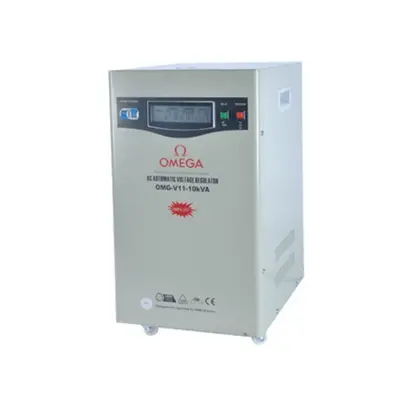 استابلایزر تکفاز سروو موتوری ایستاده 10 کیلو ولت آمپر