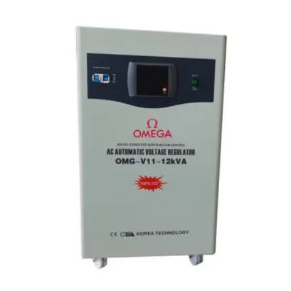 استابلایزر تکفاز سروو موتوری ایستاده 12 کیلو ولت آمپر