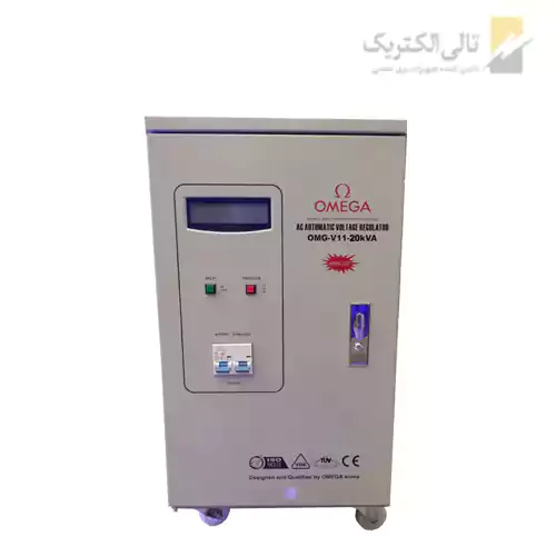 استابلایزر تکفاز سروو موتوری ایستاده 20 کیلو ولت آمپر