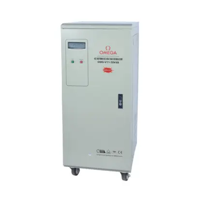 استابلایزر تکفاز سروو موتوری ایستاده 30 کیلو ولت آمپر