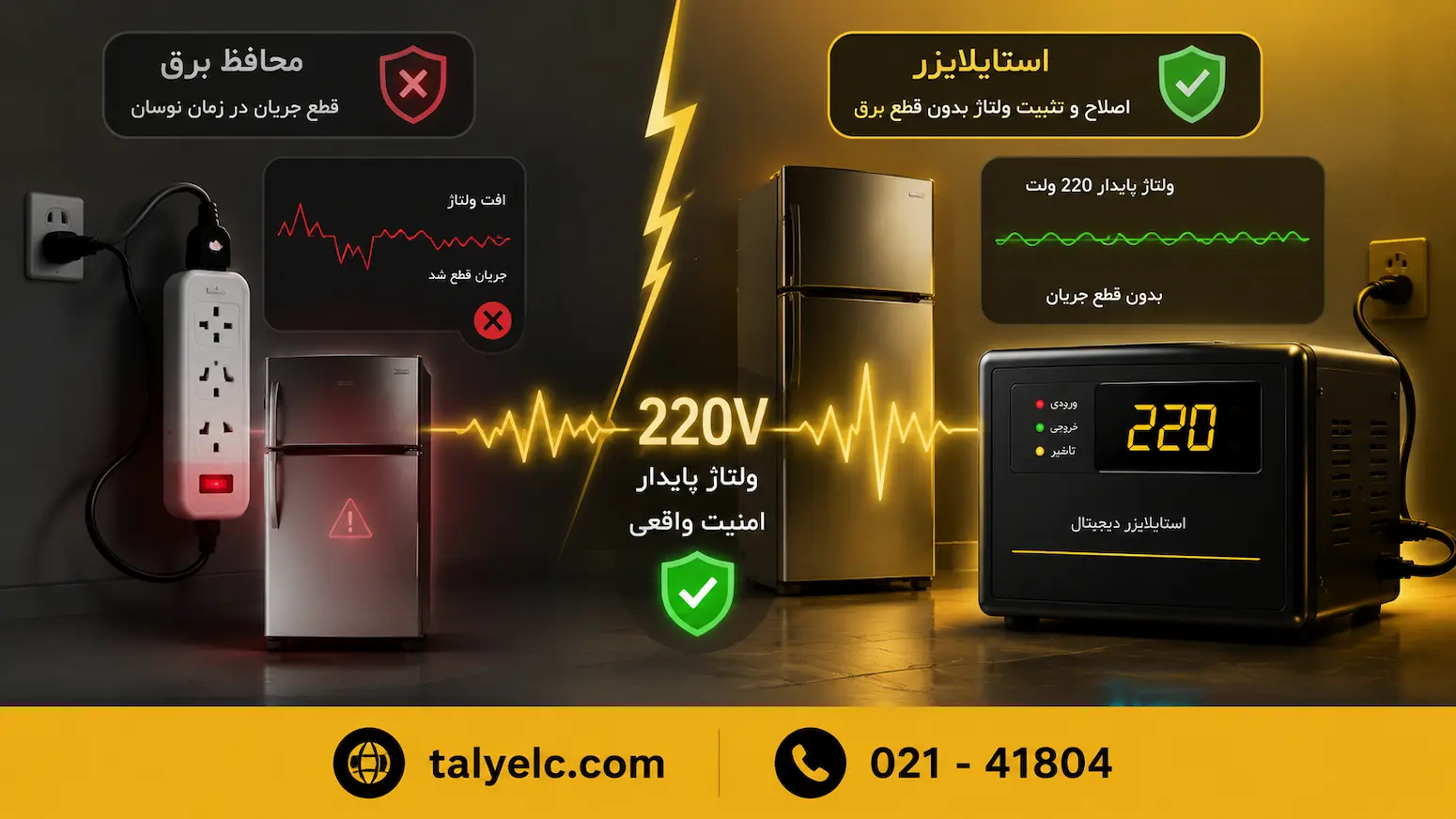 استابلایزر یخچال ساید