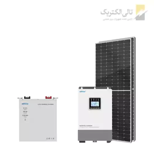 پکیج برق خورشیدی 5Kw.h با تامین 4.1Kw.h انرژی و عمر بالا