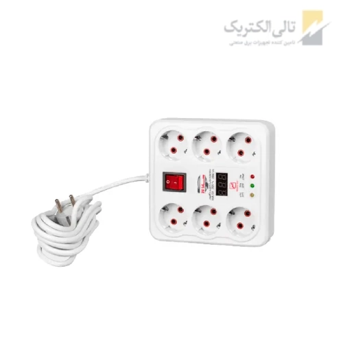محافظ ۲۵۰۰ ولت آمپر 6 خروجی با شارژر تایپ C